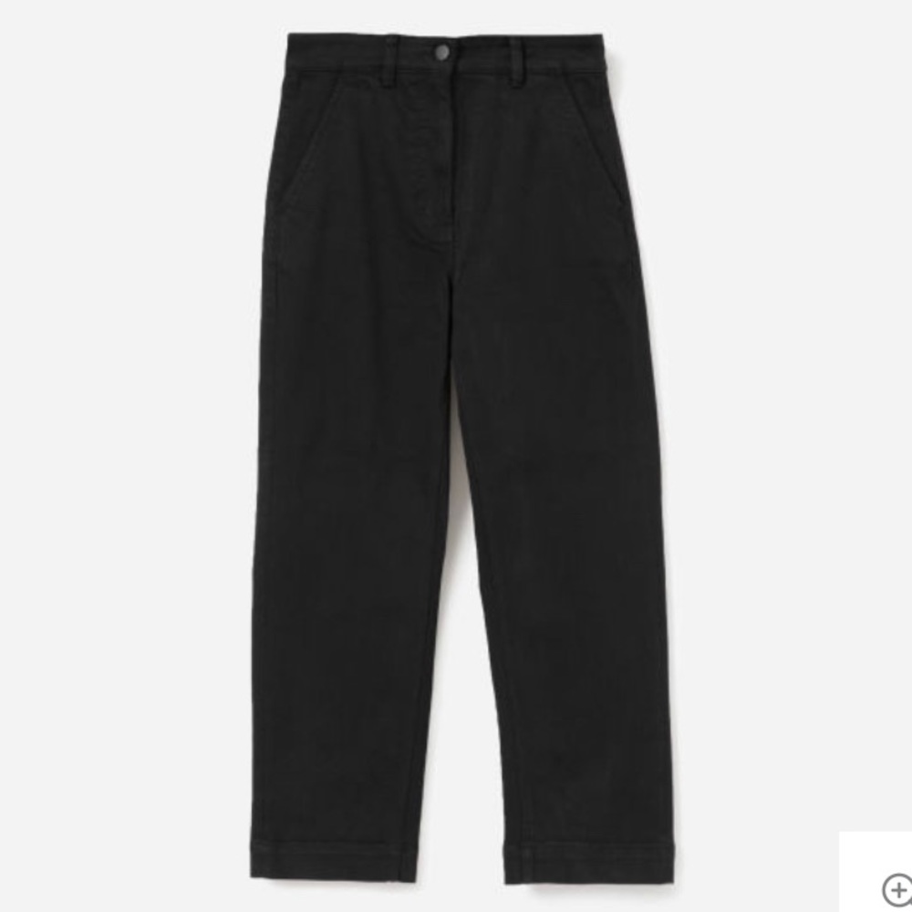 Everlane Straight Leg Crop in black